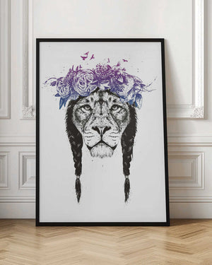 Tablou înramat „King of lions” de Balazs Solti