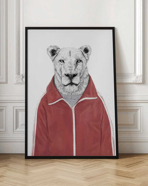 Tablou înramat „Sporty Lion” de Balazs Solti
