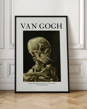 Tablou înramat „Head of a skeleton with a burning cigarette” de Vincent Van Gogh