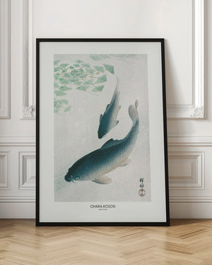 Tablou înramat „Carp Or Koi” de Ohara Koson