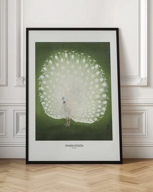 Tablou înramat „Peacock - Wide” de Ohara Koson