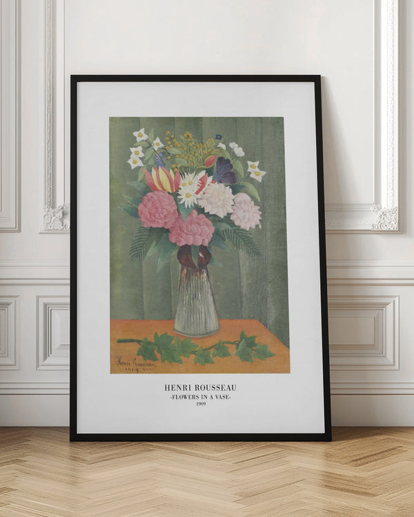 Tablou înramat „Flowers In a Vase” de Henri Rousseau