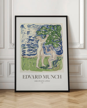 Tablou înramat „Girls Picking Apples” de Edvard Munch