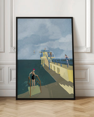 Tablou înramat „Blackrock, Salthill, Galway Ireland Art Print” de Charlotte Trudgett