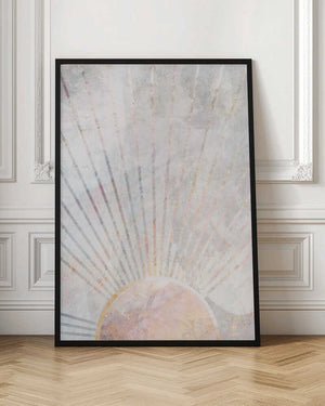 Tablou înramat „Sun Boho Morning Metallic Print” de Sarah Manovski