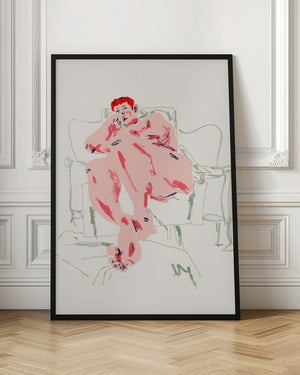 Tablou înramat „Model Resting In A Chair” de Francesco Gulina