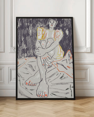 Tablou înramat „The Girl In The Yellow Dress Dark” de Francesco Gulina