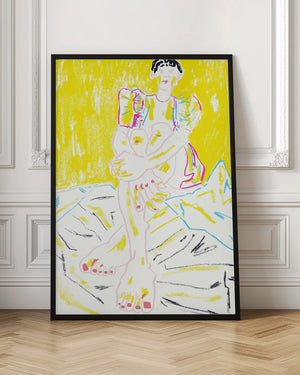 Tablou înramat „The Girl In The Yellow Dress” de Francesco Gulina
