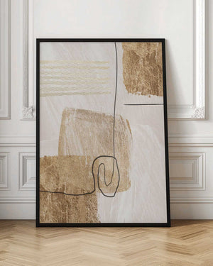 Tablou înramat „Aesthetic Gold-1” de Sally Ann Moss
