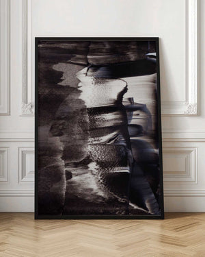 Tablou înramat „Monochrome Textures And Fluid Brushstrokes” de uplusmestudio