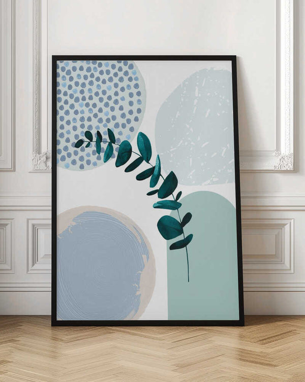 Tablou înramat „Blue green boho-2” de Sally Ann Moss