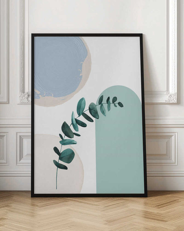 Tablou înramat „Blue green boho-1” de Sally Ann Moss