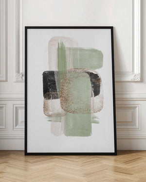 Tablou înramat „Simple Green-1” de Sally Ann Moss