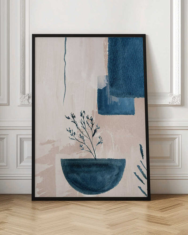 Tablou înramat „Calm Blues-3” de Sally Ann Moss