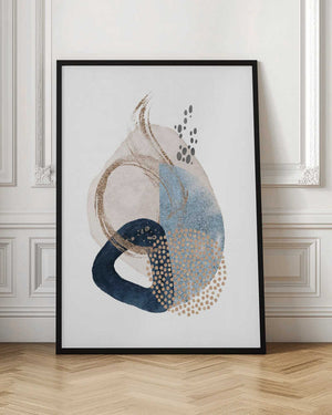Tablou înramat „Smooth Shapes-3” de Sally Ann Moss