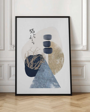 Tablou înramat „Smooth Shapes-2” de Sally Ann Moss