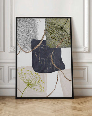 Tablou înramat „Green-Grey-3” de Sally Ann Moss