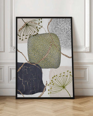Tablou înramat „Green-Grey-2” de Sally Ann Moss