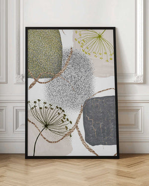 Tablou înramat „Green-Grey-1” de Sally Ann Moss