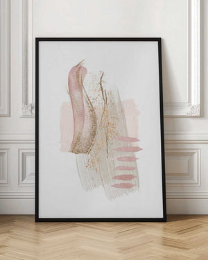 Tablou înramat „Mystical Pink Abstract-3” de Sally Ann Moss