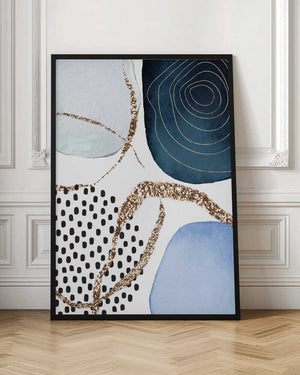 Tablou înramat „Aesthetic Blues-1” de Sally Ann Moss