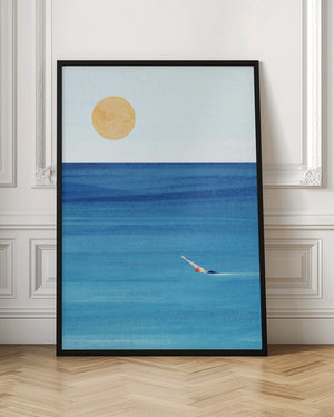 Tablou înramat „Sea Swim” de longwayhome