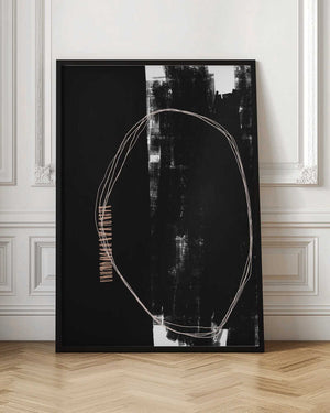 Tablou înramat „Abstract Black And White Artwork” de uplusmestudio