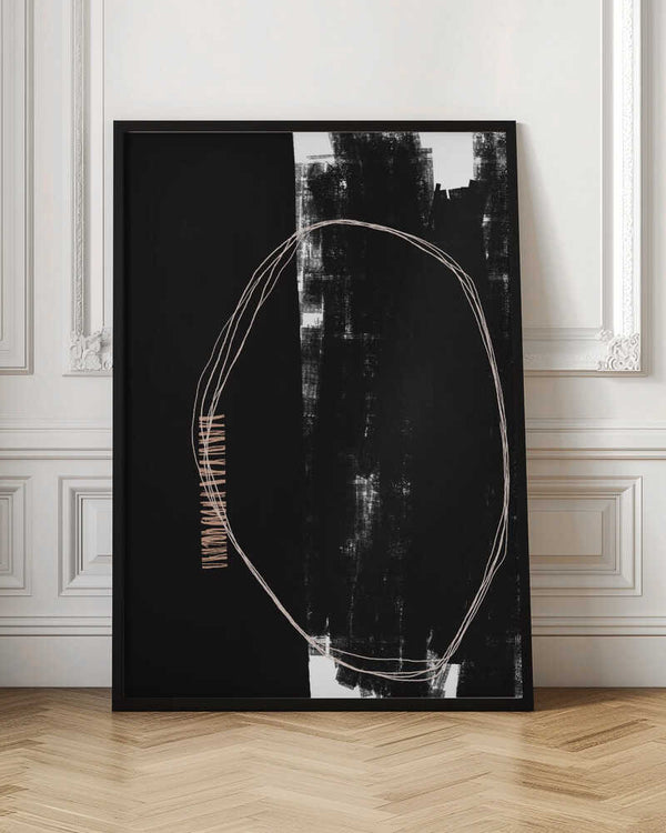 Tablou înramat „Abstract Black And White Artwork” de uplusmestudio