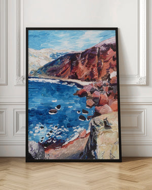 Tablou înramat „Red Sand Beach” de Pauline Wegman | Key and Sea Creative