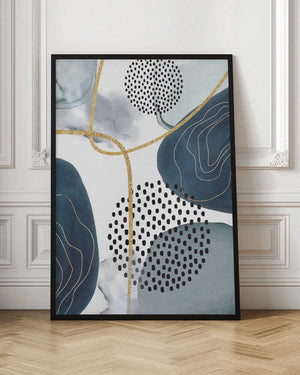 Tablou înramat „Shapley Blue-1” de Sally Ann Moss