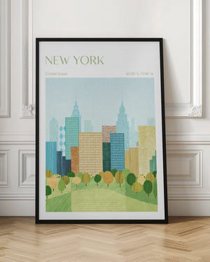 Tablou înramat „New York, Central Park” de longwayhome