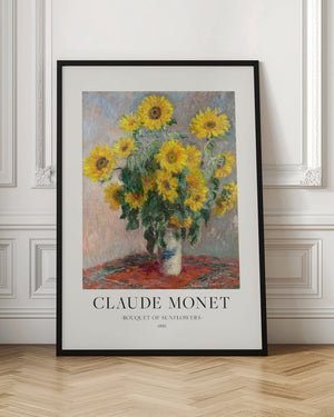 Tablou înramat „Bouquet Of Sunflowers” de Claude Monet