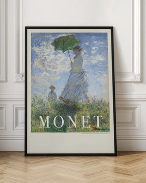 Tablou înramat „Woman With Parasol” de Claude Monet