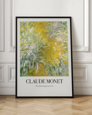 Tablou înramat „The Path Through The Irises” de Claude Monet