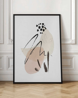 Tablou înramat „Simple Beige-1” de Sally Ann Moss