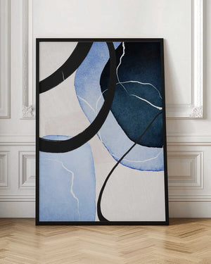Tablou înramat „Shapley Blue-3” de Sally Ann Moss