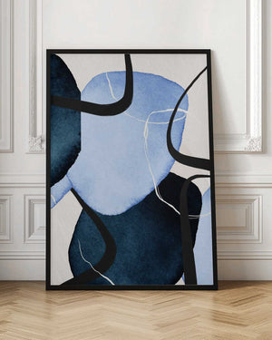 Tablou înramat „Shapley Blue-2” de Sally Ann Moss