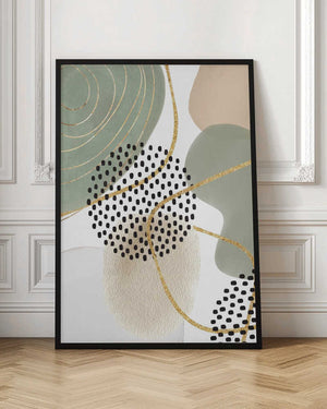 Tablou înramat „Calm green 1” de Sally Ann Moss