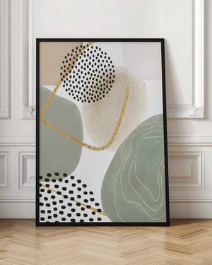 Tablou înramat „Calm green- 2” de Sally Ann Moss