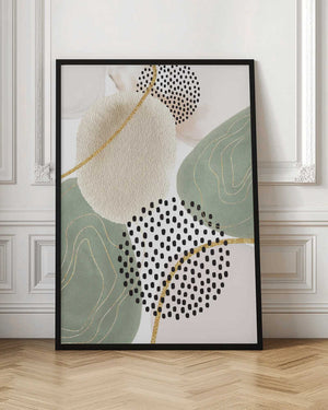 Tablou înramat „Calm green- 3” de Sally Ann Moss
