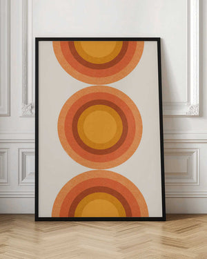 Tablou înramat „Retro Sun Circles” de THE MIUUS STUDIO
