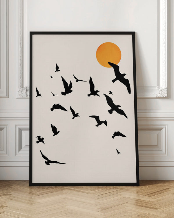 Tablou înramat „Dancing In the Sky” de Kubistika