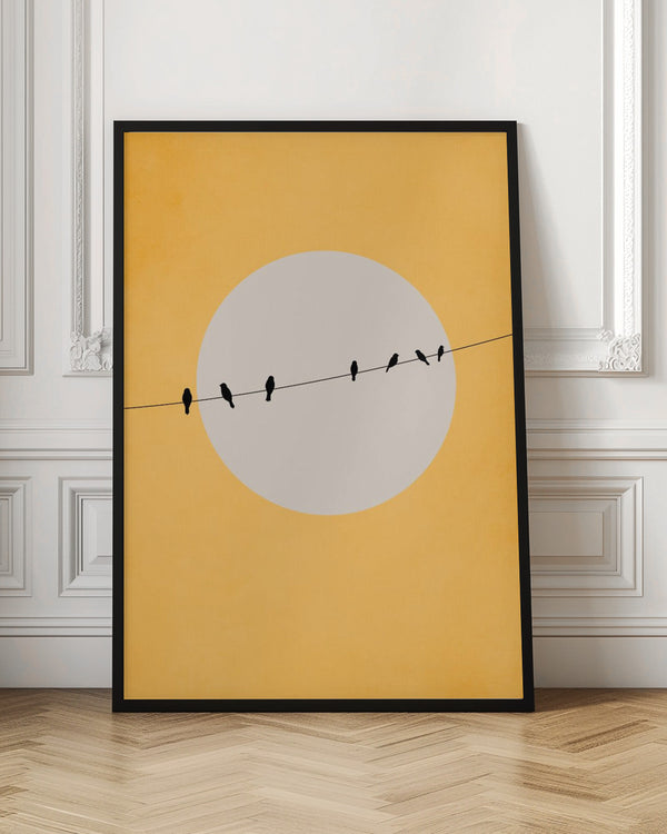 Tablou înramat „Chirping and Chilling” de Kubistika