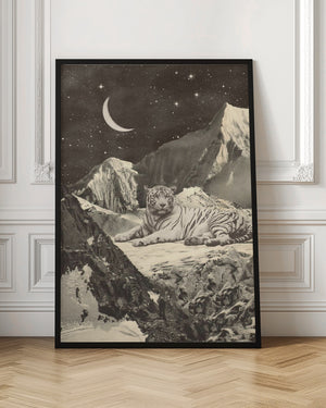 Tablou înramat „Giant White Tiger” de Florent Bodart