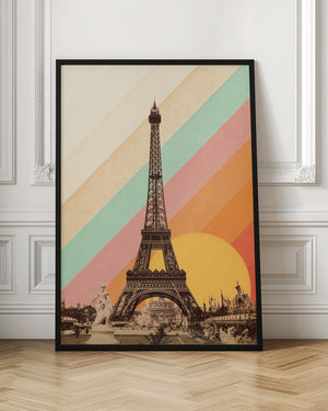 Tablou înramat „Eiffel Tower Rainbow” de Florent Bodart