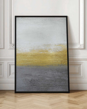 Tablou înramat „Gray and Gold” de Alyson Storms