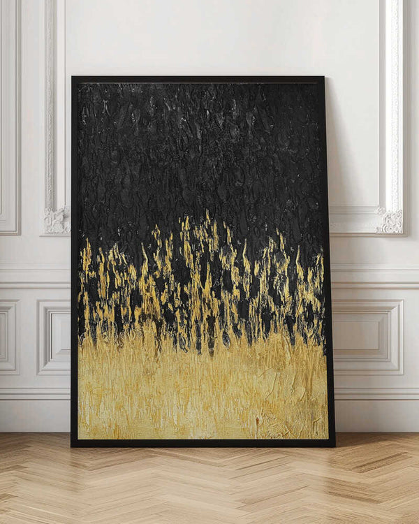 Tablou înramat „Starry Golden Night” de Alyson Storms