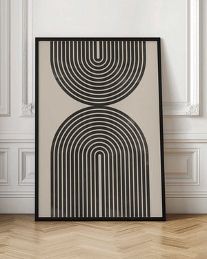 Tablou înramat „Black Arch Line Art” de Melloi Art Prints