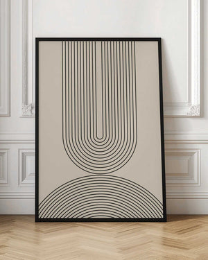 Tablou înramat „Black Line Art” de Melloi Art Prints