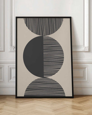 Tablou înramat „Black Circle Art” de Melloi Art Prints